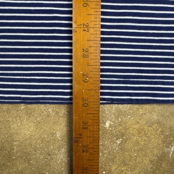 Chaps Polo Shirt Men’s Medium Navy White Striped Short Sleeve Classic Fit - Picture 9 of 10